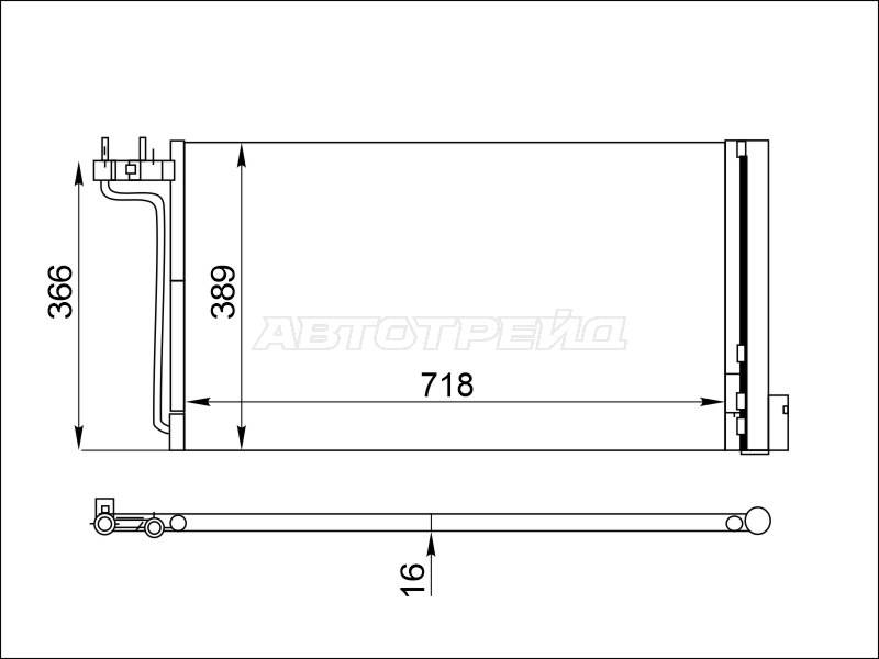 Радиатор кондиционера передний ST-47-0021 Ford Focus 14-19 BK AODA