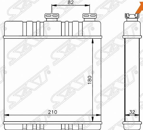 Радиатор отопителя ST-OP48-395-0 Opel Astra 1998-