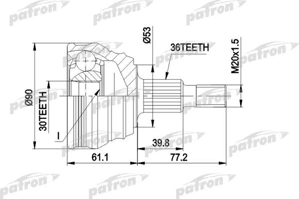 Шрус наружный Skoda Octavia 96-10 PCV1189 A4