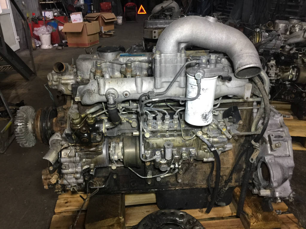 Двигатель Nissan Diesel FE6 +Мех.аппаратура 12кл. Видео