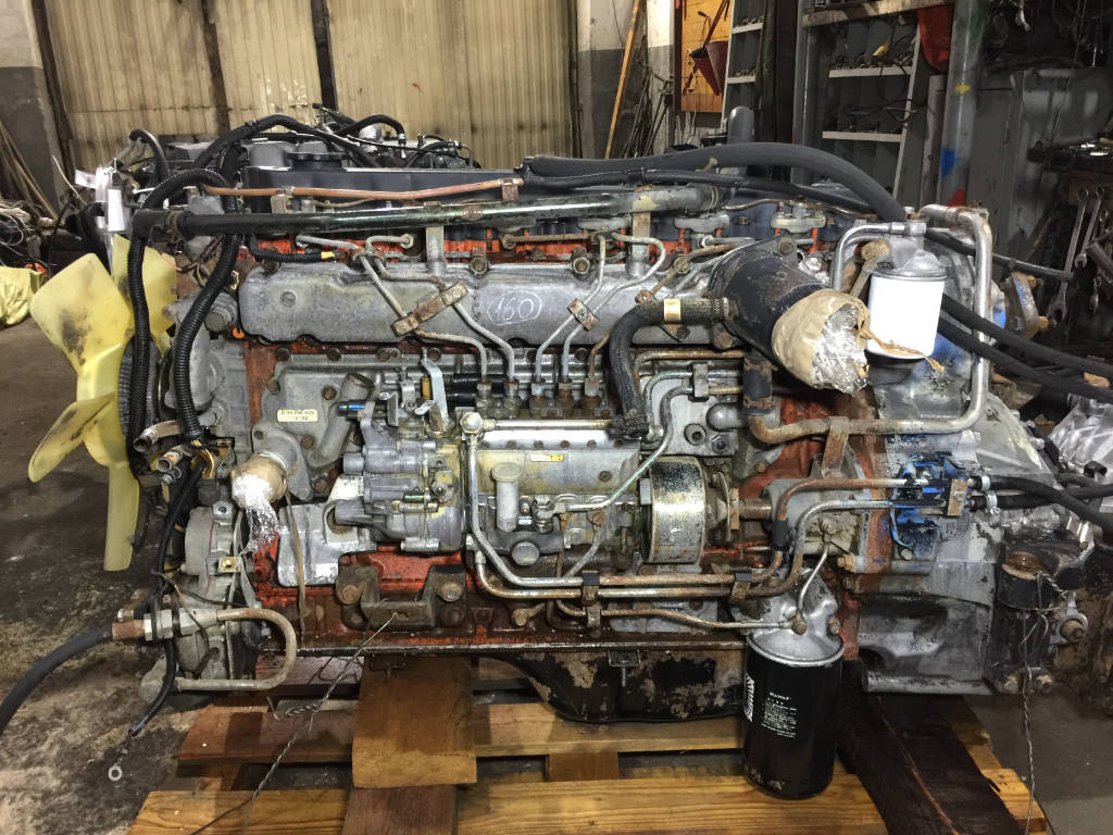 Двигатель Isuzu Forward 6HE1 +Мех.аппаратура Видео